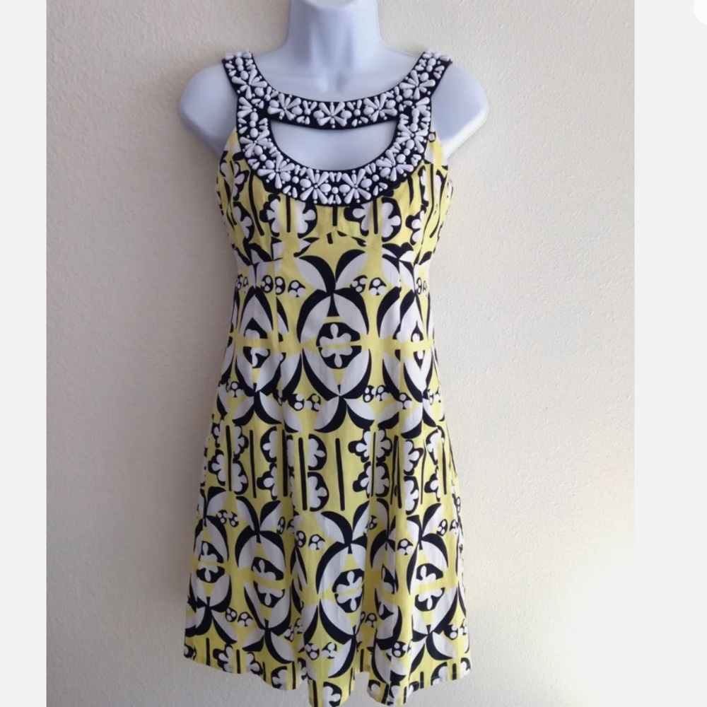 Nanette Lepore womens Beaded Cutout Dress